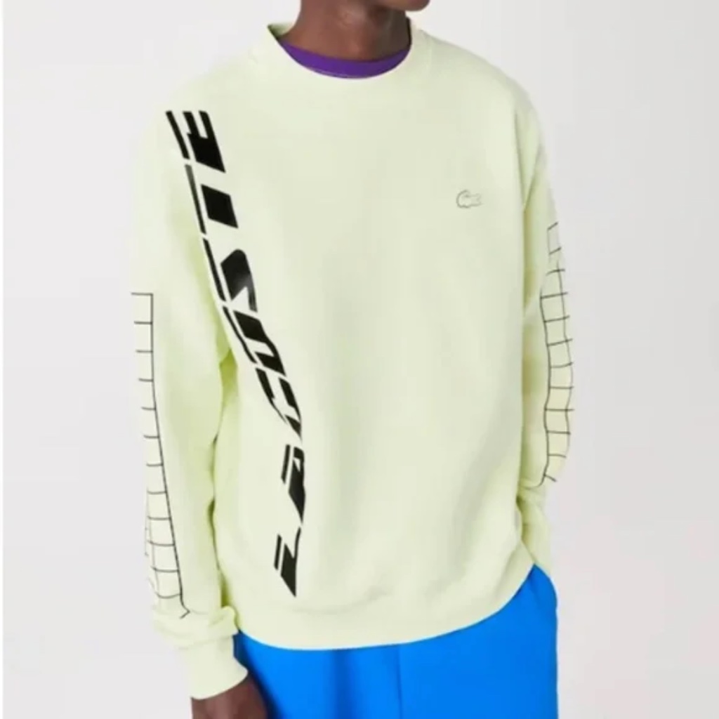 Lacoste Men's Loose Fit Two-Ply Piqu Sweatshirt